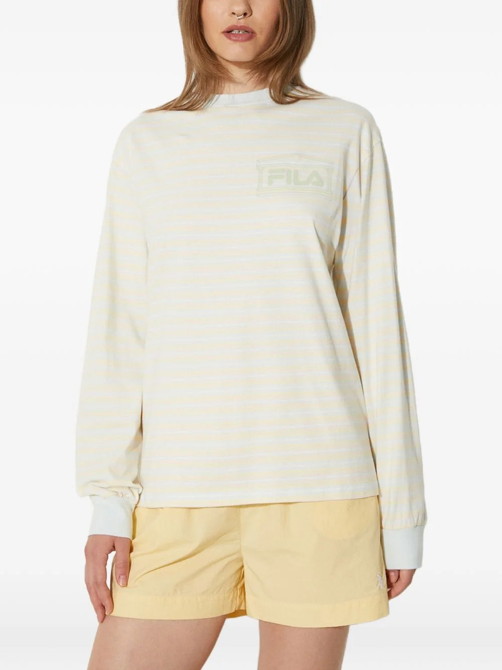striped long-sleeves T-shirt - 1