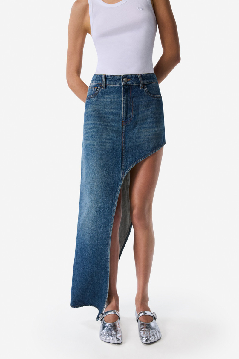 One-Leg Denim Skirt 1