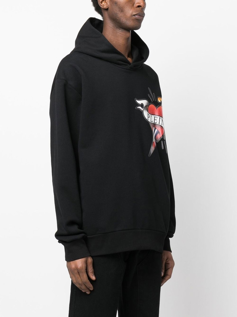 heart & dagger-print hoodie 3
