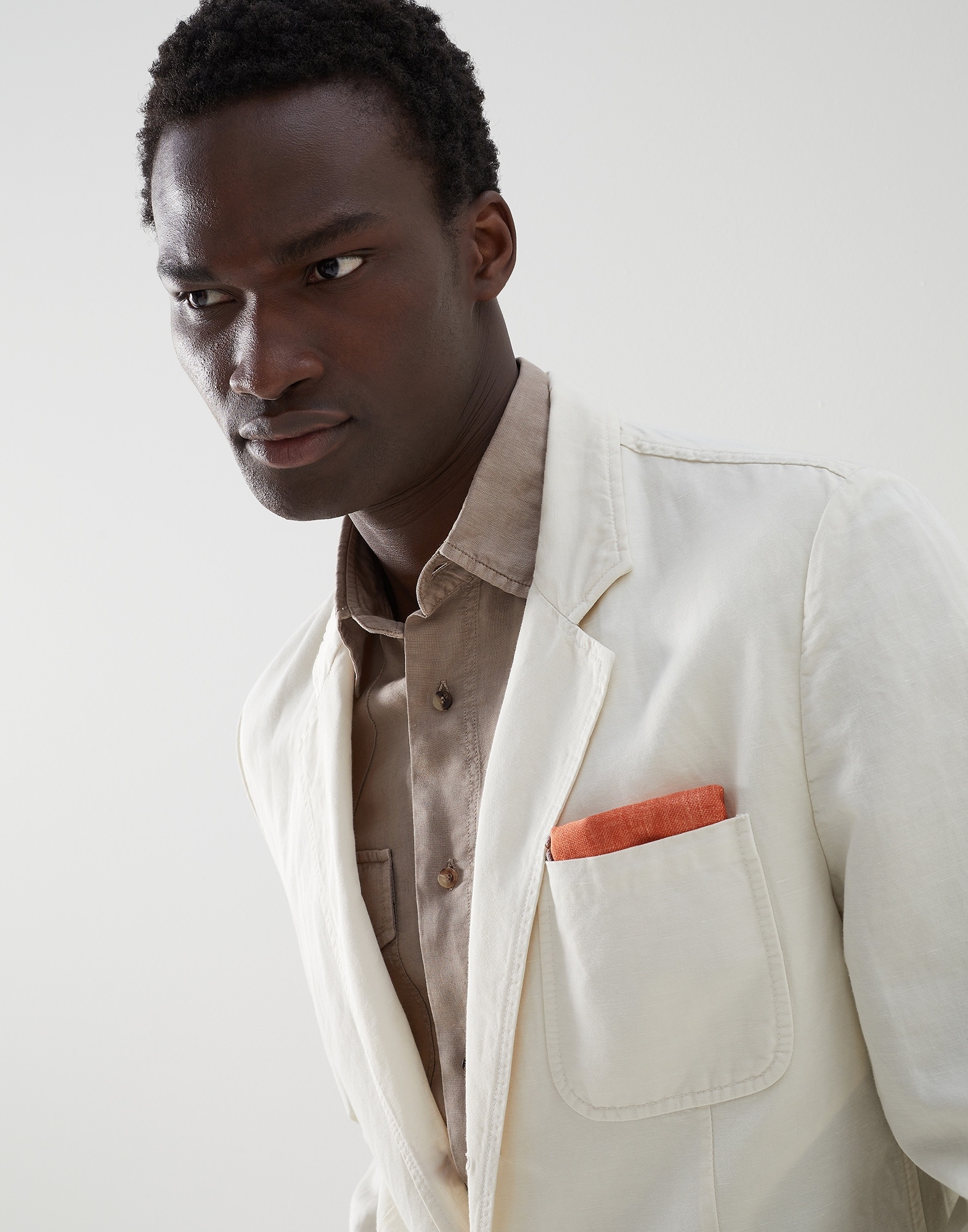 Silk pocket square with print - 3