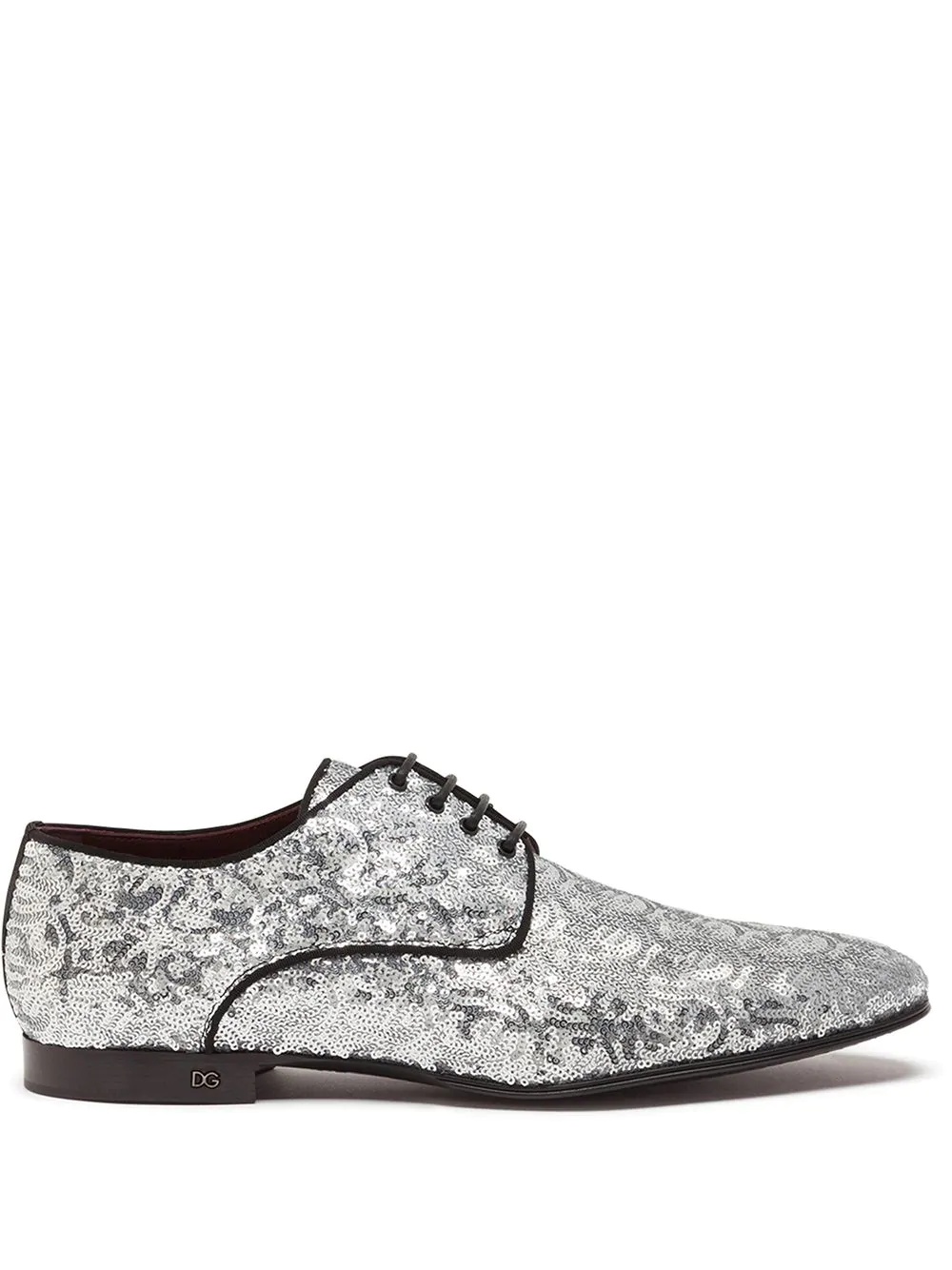 sequin-embellished Derby shoes - 1