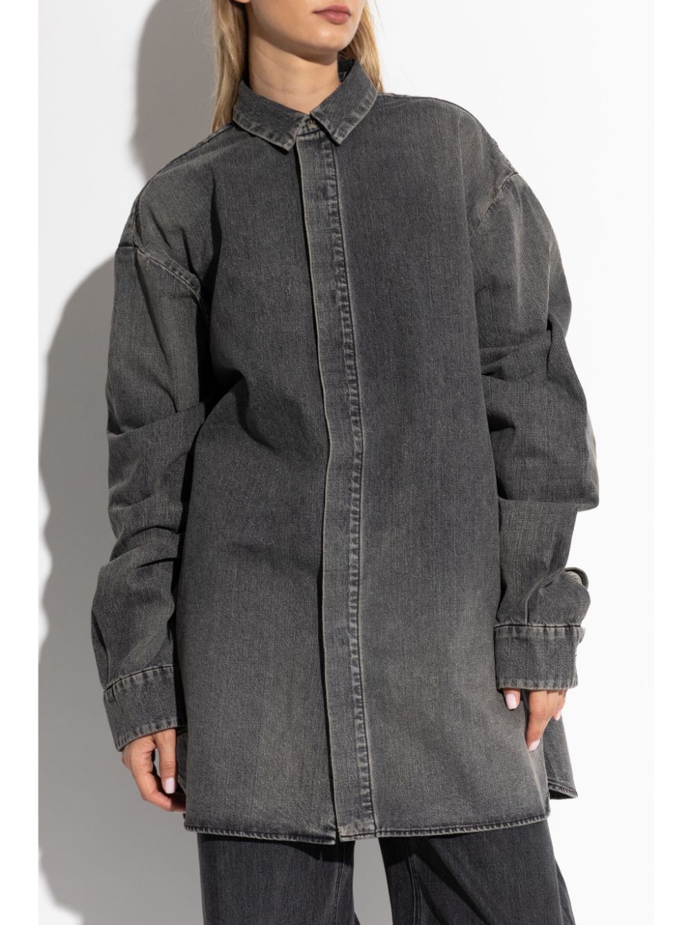 vented denim shirt - 3