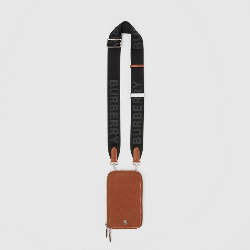Grainy Leather Phone Case with Detachable Strap 1