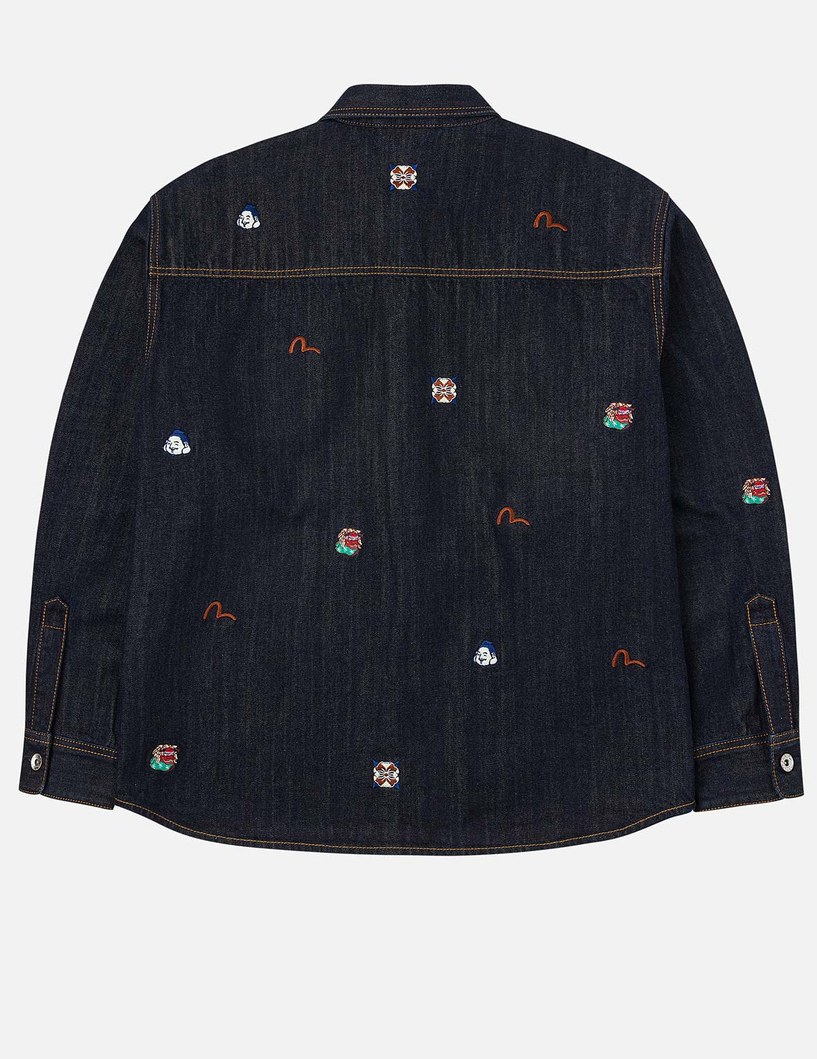 Allover Embroidery Regular Fit Denim Shirt Jacket - 4