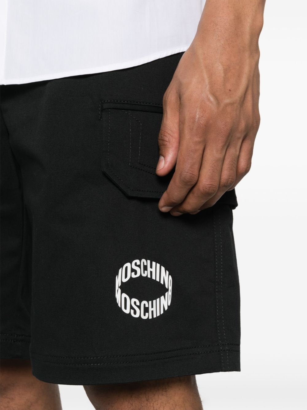 logo-print cargo shorts - 5