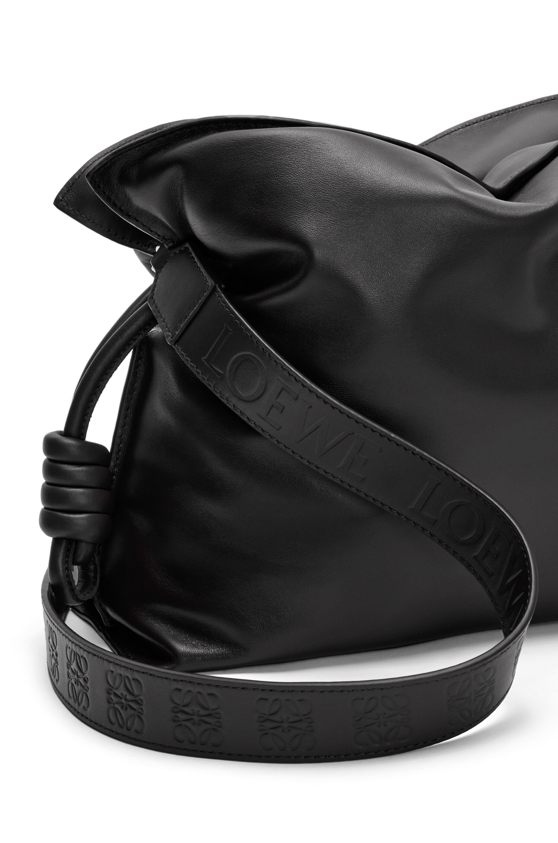 Puffer Flamenco clutch in shiny nappa calfskin - 7