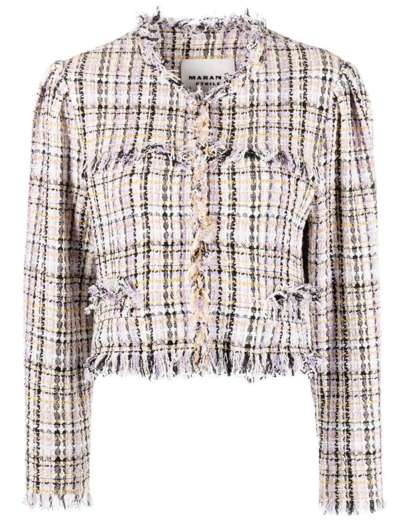 cropped tweed jacket - 1