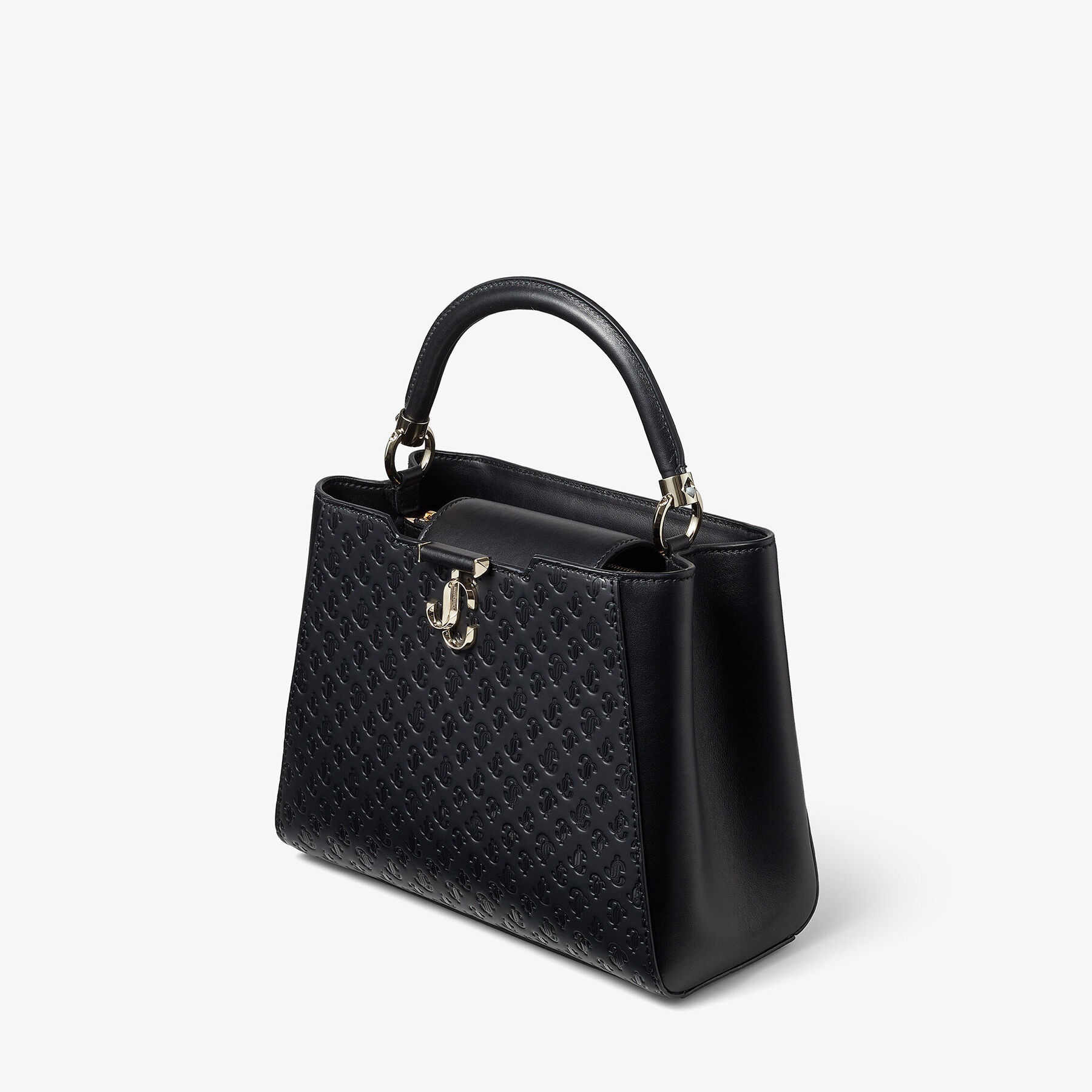Varenne Top Handle M
Black JC Monogram Print and Leather Top Handle Bag - 3