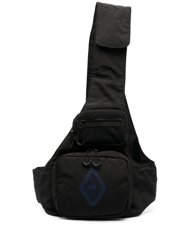 logo-print shoulder bag - 1