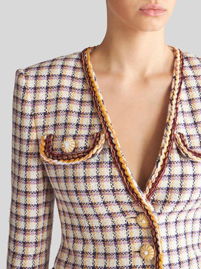 CHECK JACQUARD JACKET 3