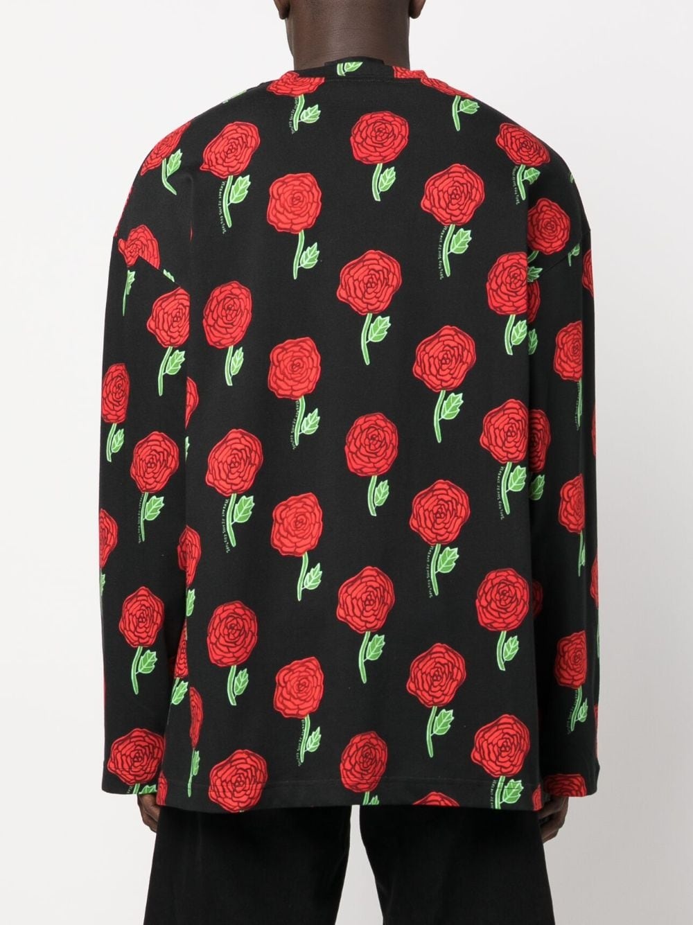 Interlock rose-print oversized T-shirt - 4