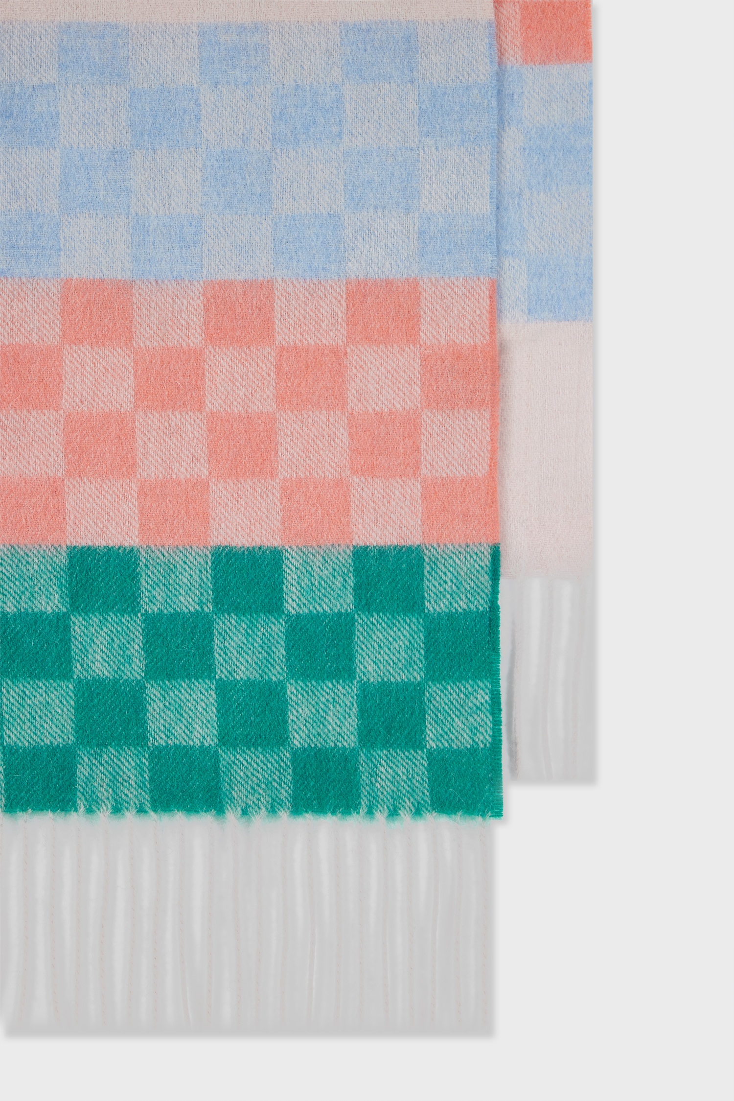 Women's Multicolour Checkerboard 'Swirl' Scarf - 2