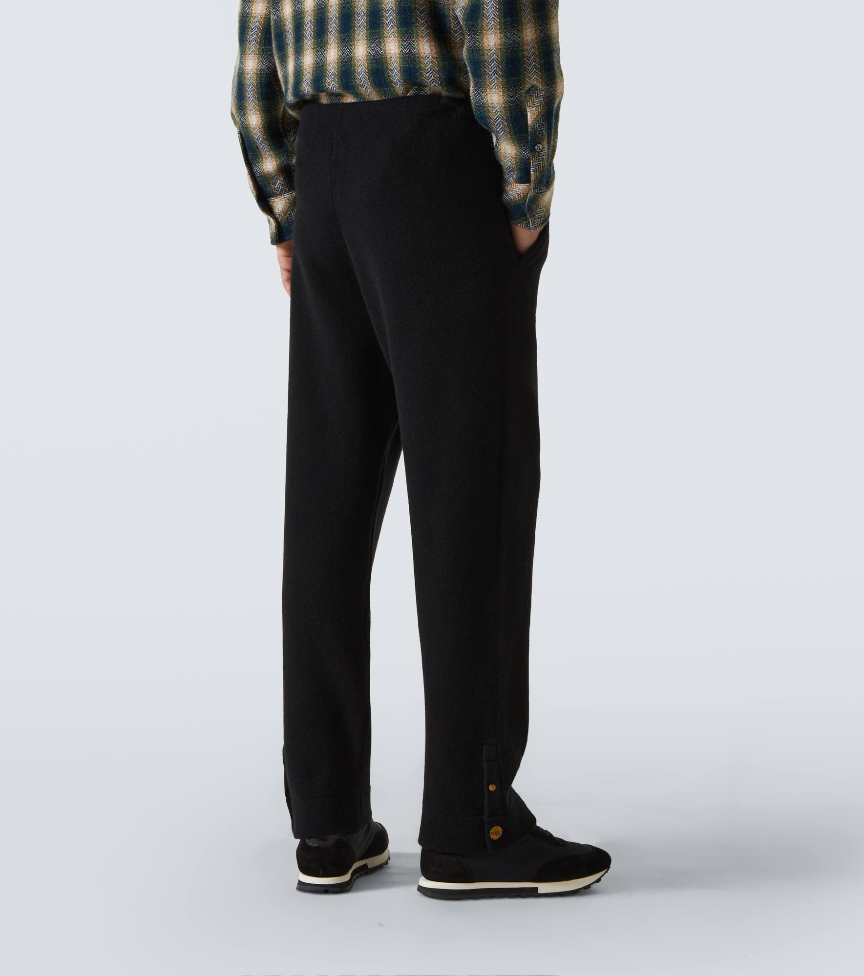 Knitted cashmere straight pants - 4