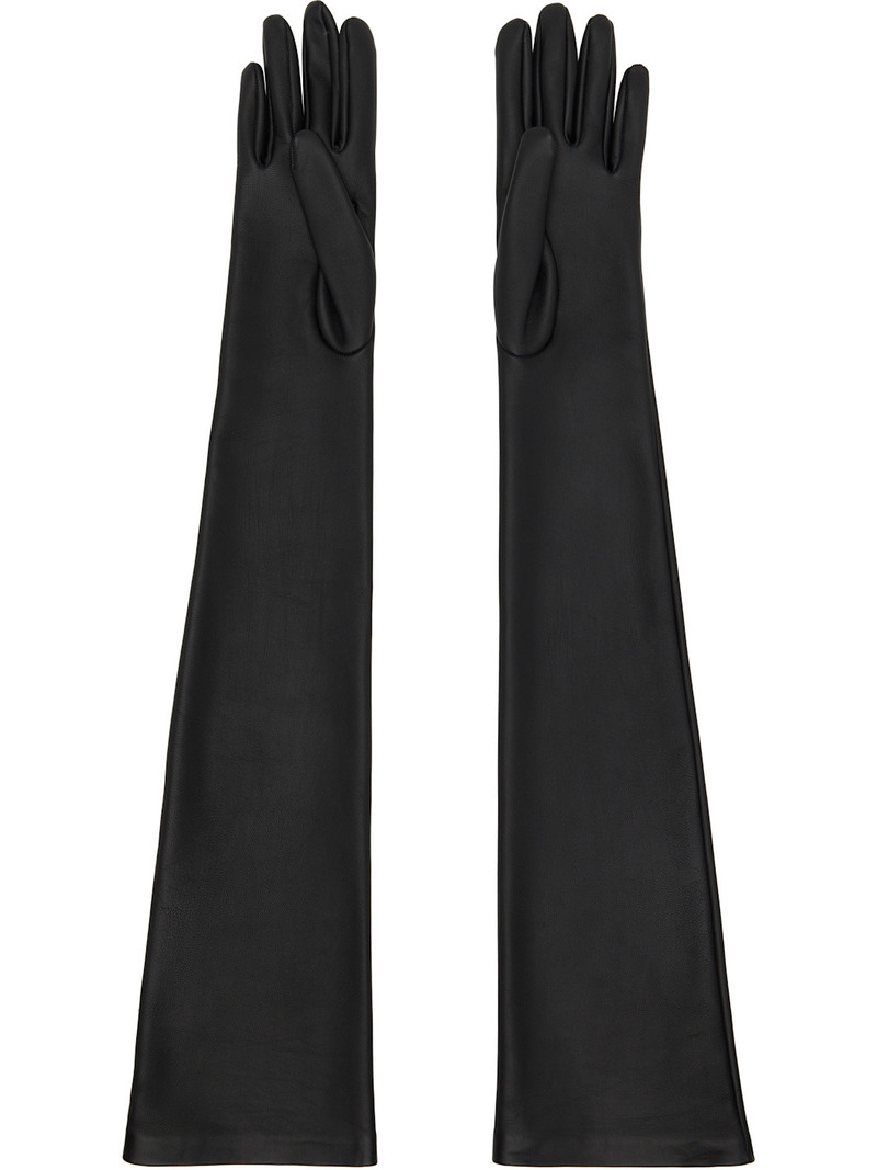 KHAITE Black Remo Long Gloves outlook