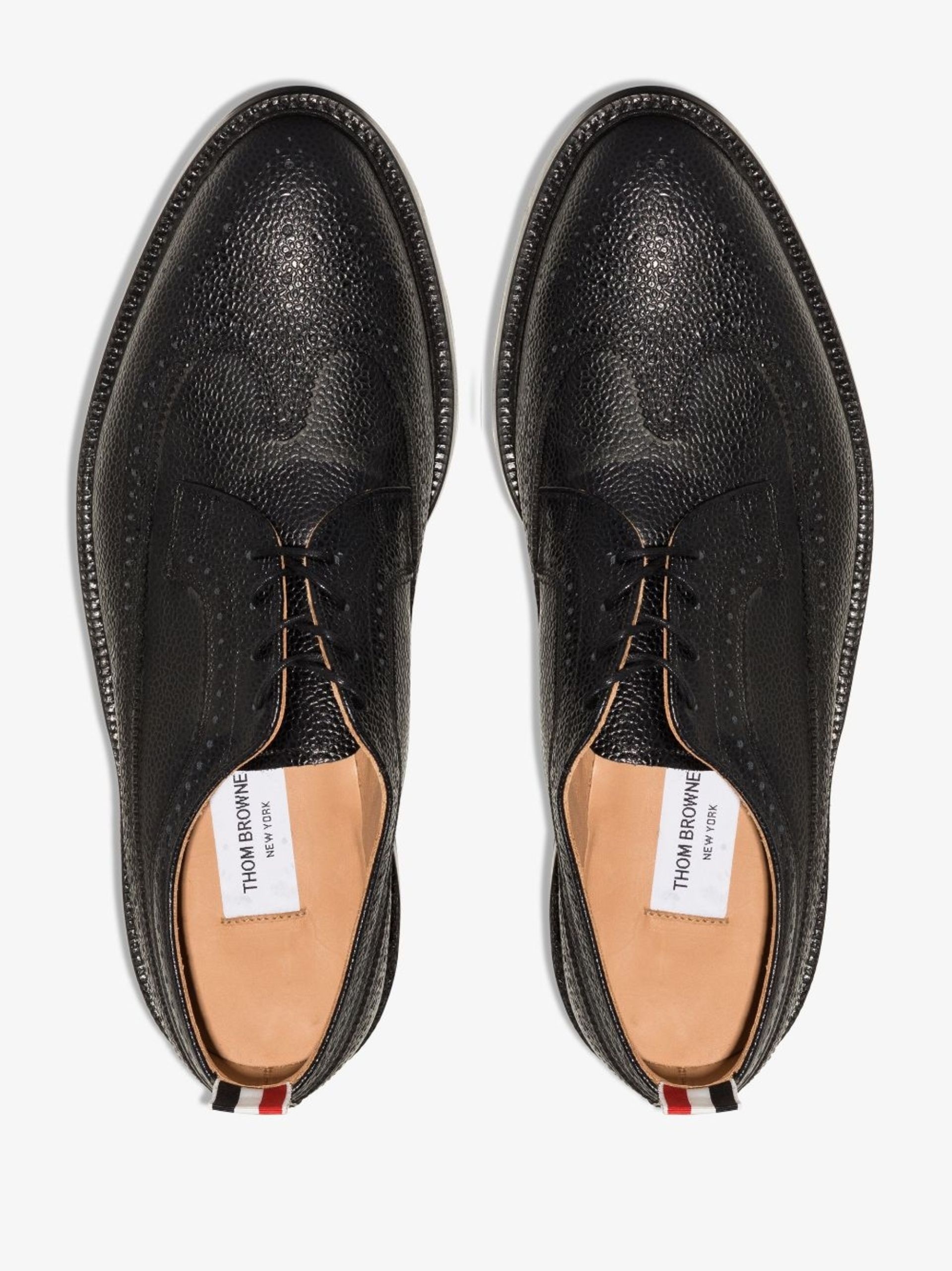 black Classic Longwing leather brogues - 4