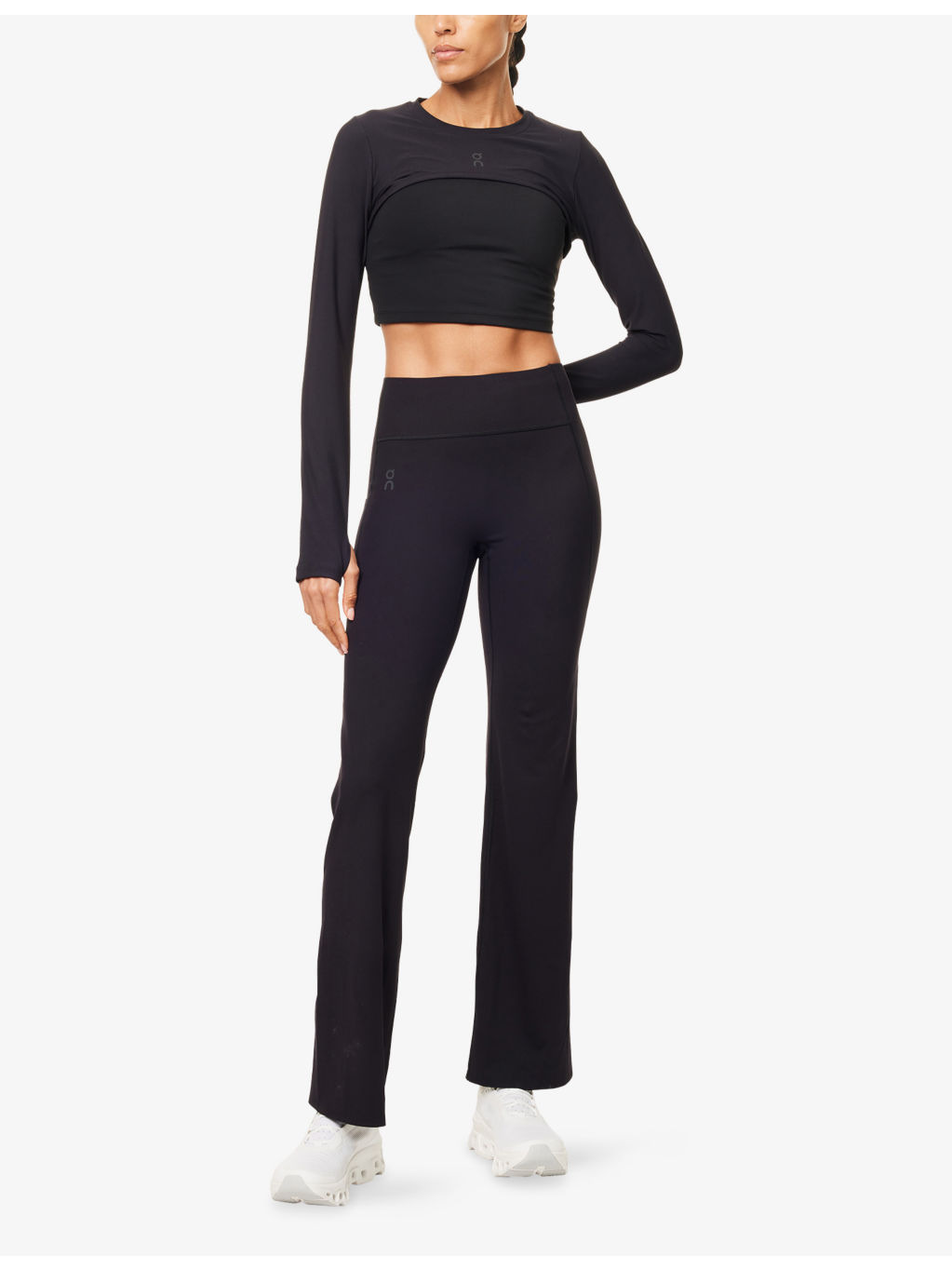 Studio Logo-Print Stretch-Woven Bolero Top - 2