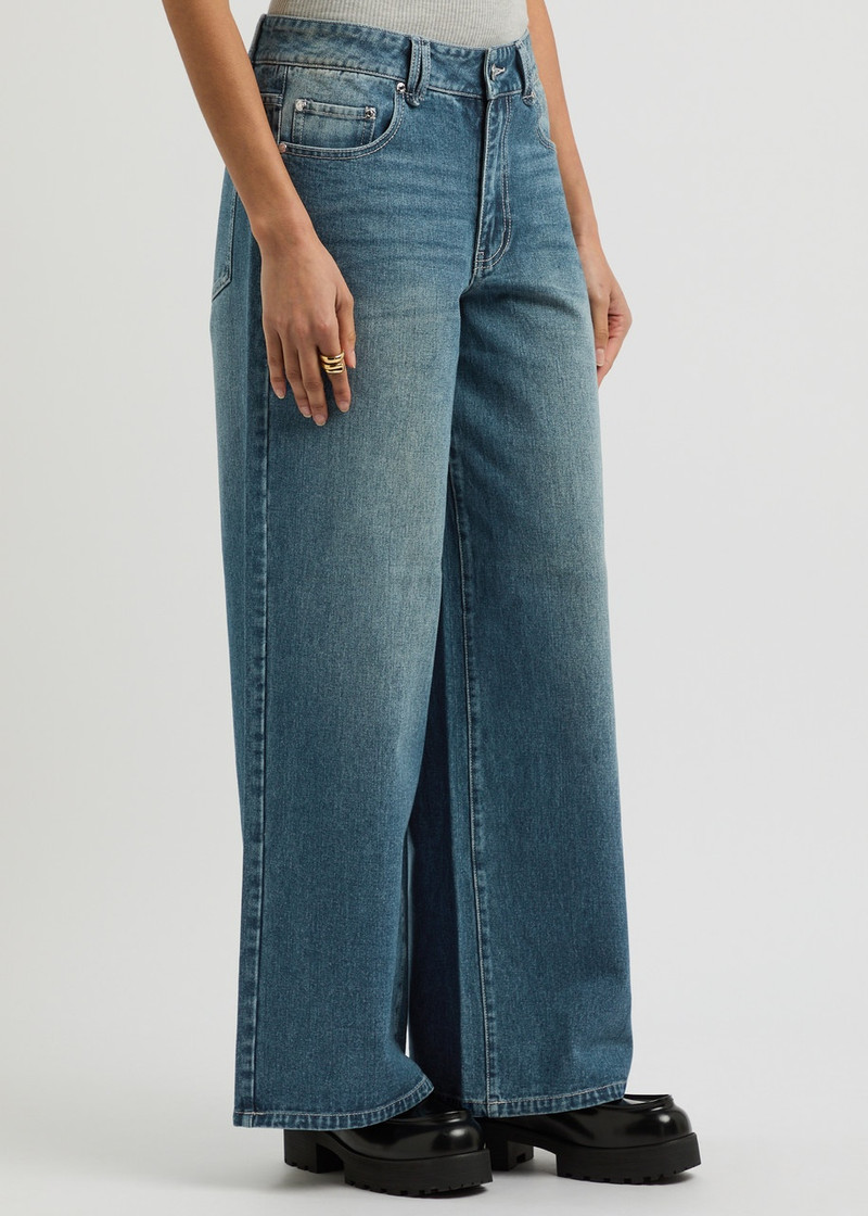 House of Sunny House OF Sunny Wide-leg Denim Jeans outlook