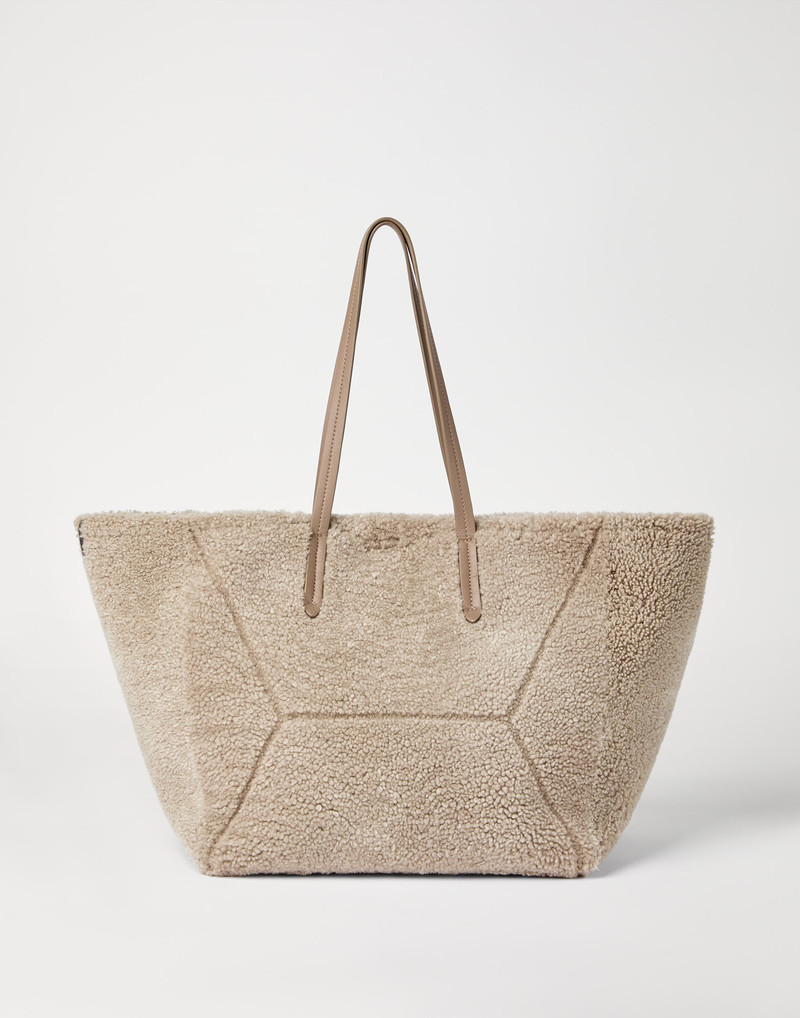 BC Duo bag in curly shearling with monili 1
