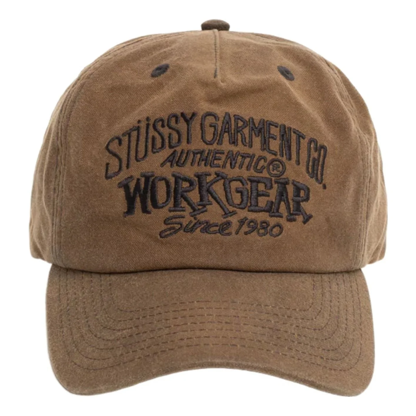 Stussy Mid-Depth Workgear Waxed Snapback Cap 'Brown' 1311206-BROW - 1