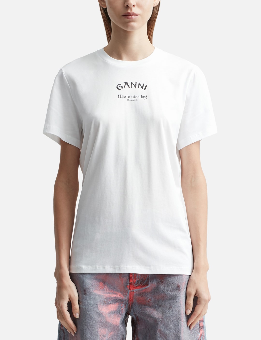 Ganni O-Neck T-Shirt - White