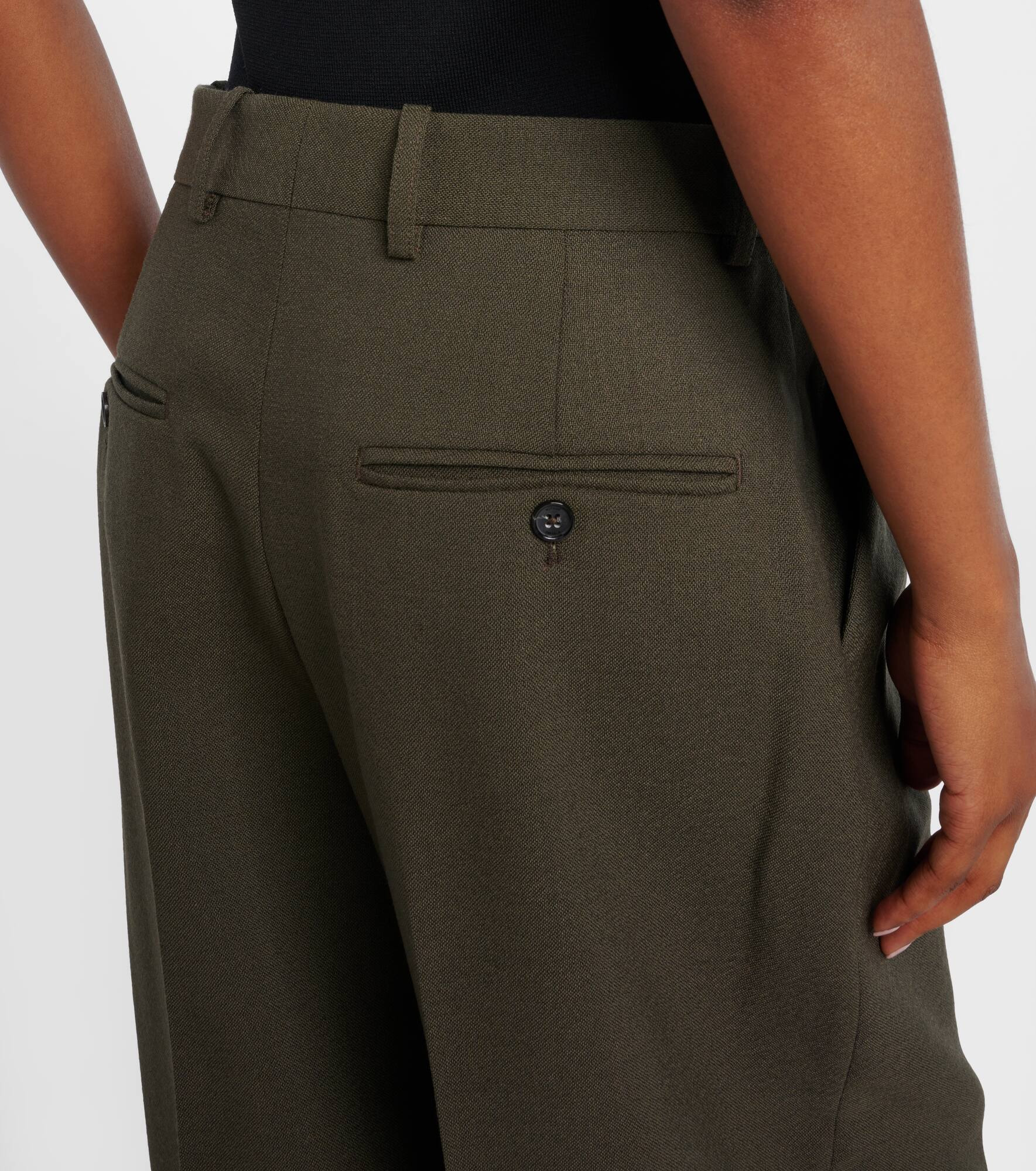 Wool-blend wide-leg pants - 5