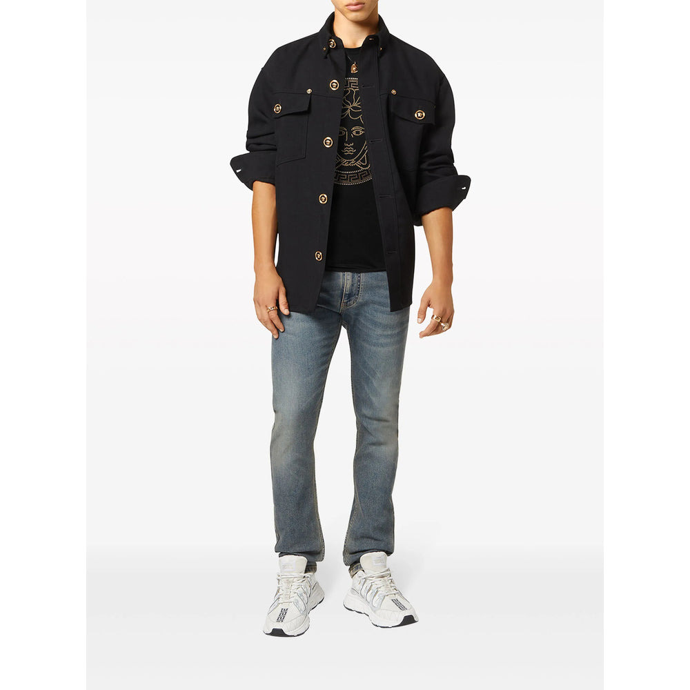 Versace Black T-Shirts & Vests - T-Shirts Men - 4