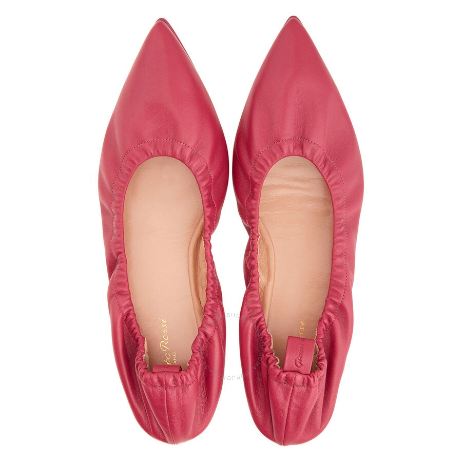 Gianvito Rossi Ladies Hibiscus Alina Ballerina Nappa Flats - 3