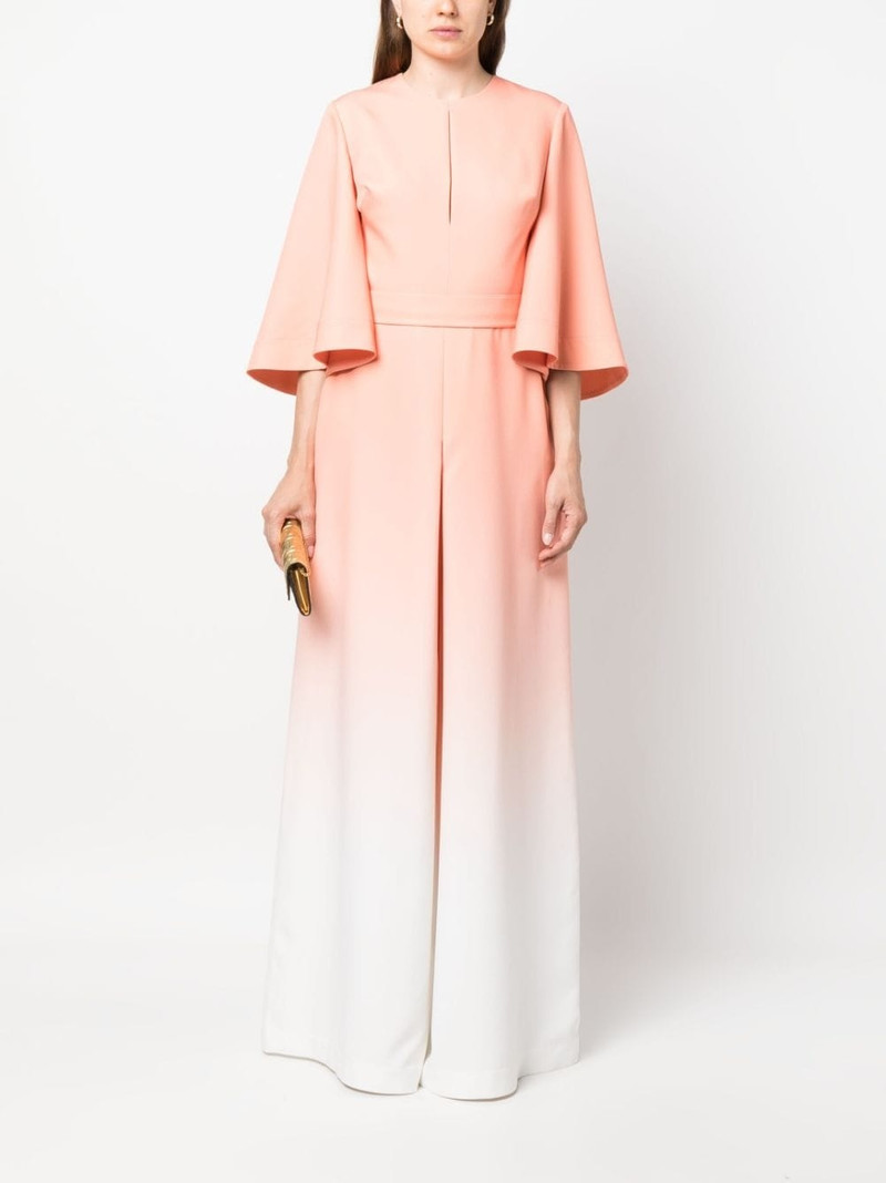 ELIE SAAB gradient-effect silk jumpsuit outlook
