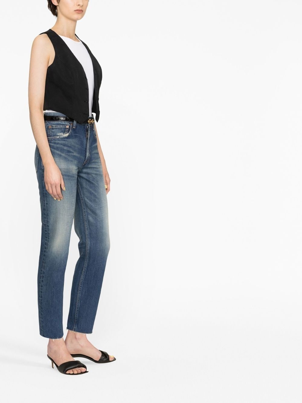 high-rise straight-leg jeans - 3