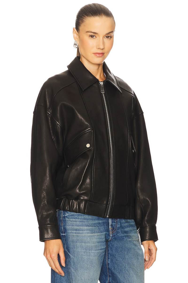 GRLFRND Wren Leather Bomber outlook