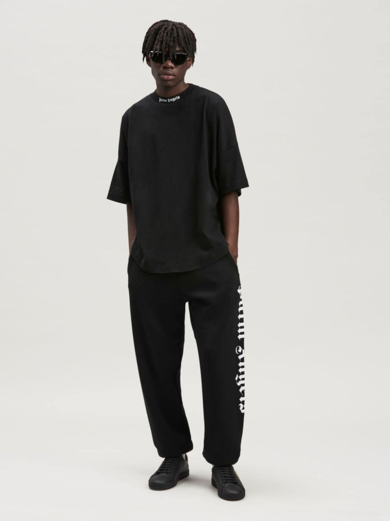 Palm Angels logo-print drawstring sweatpants outlook