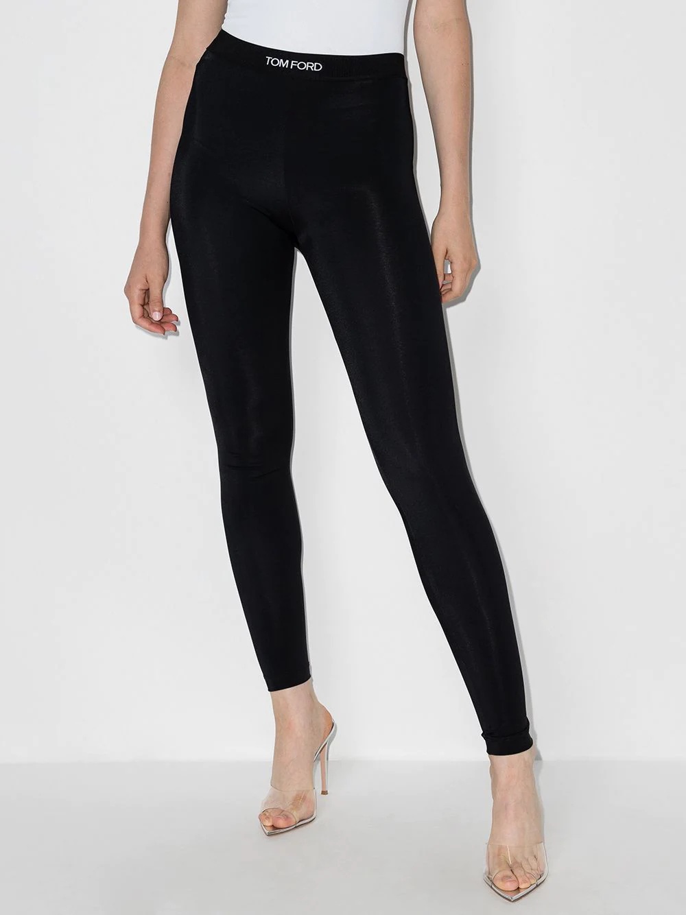 logo-waistband leggings - 2