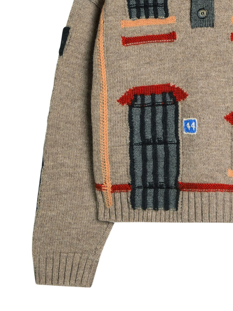 JW Anderson applique collared knitwear outlook