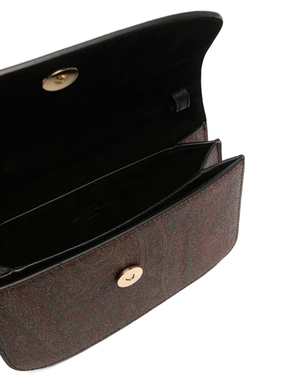 logo-plaque paisley-print shoulder bag - 6