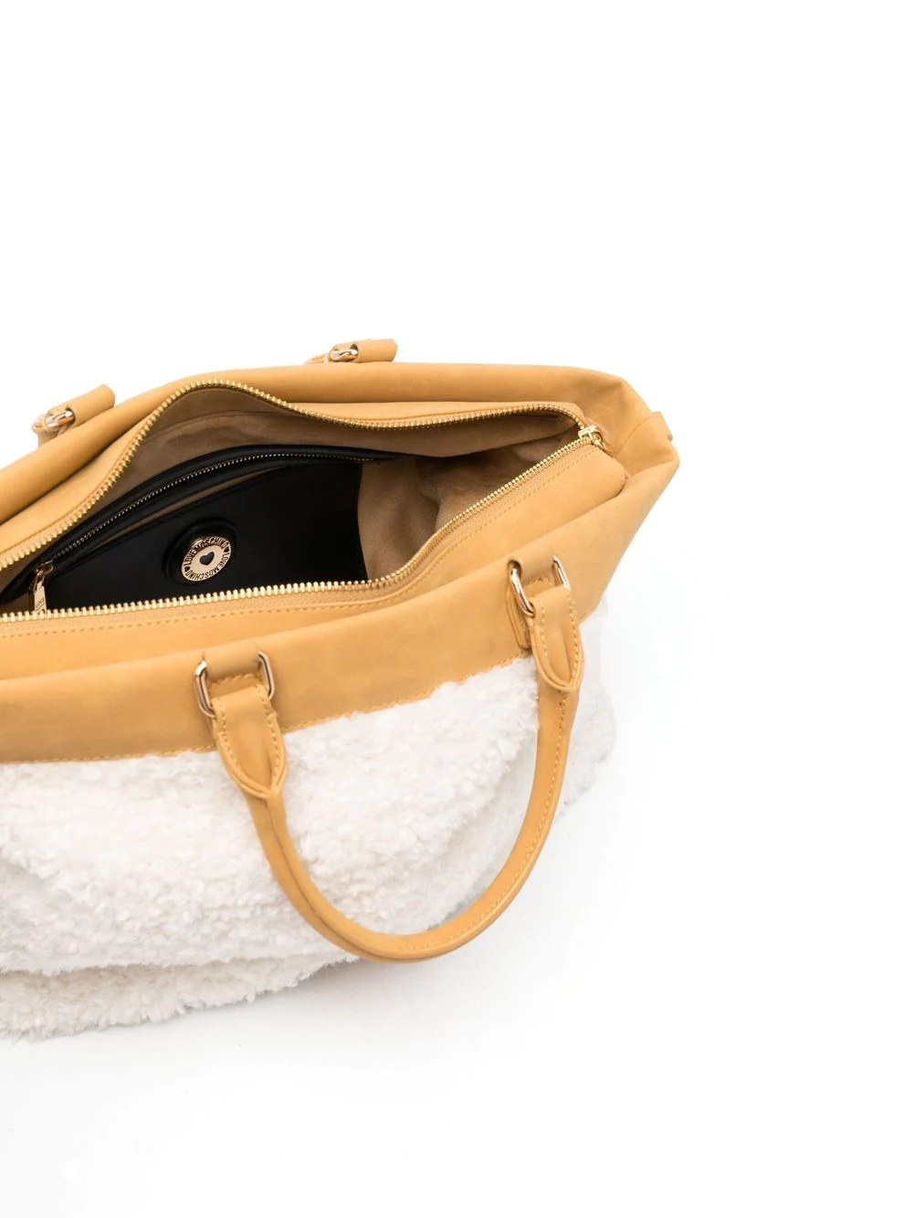 medium faux-shearling tote bag - 6