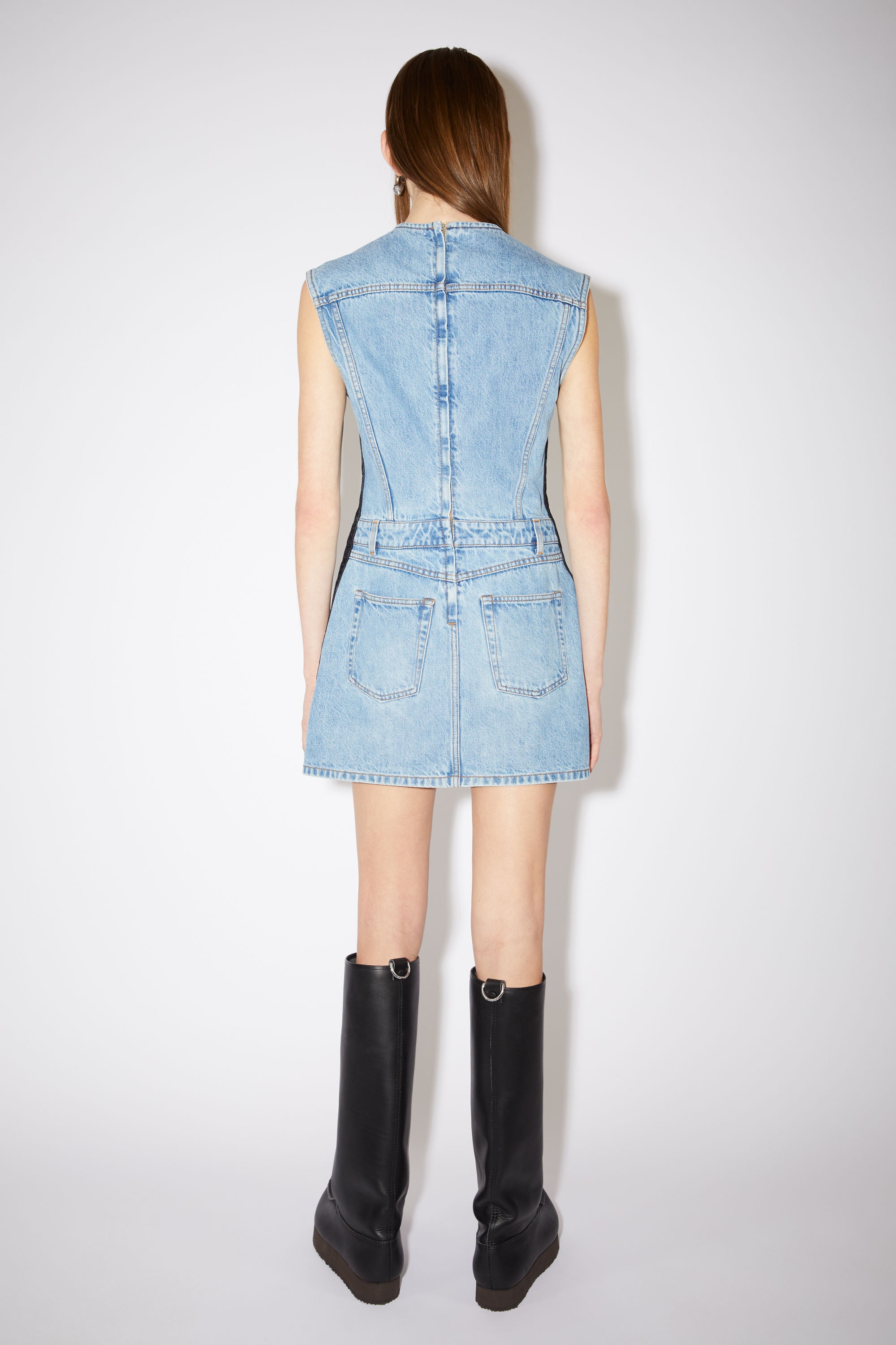 Sleeveless mini dress - Black - 3