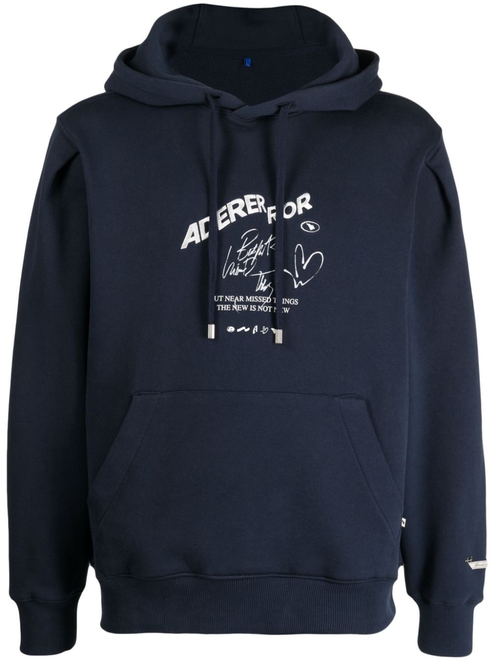 logo-print drawstring hoodie - 1