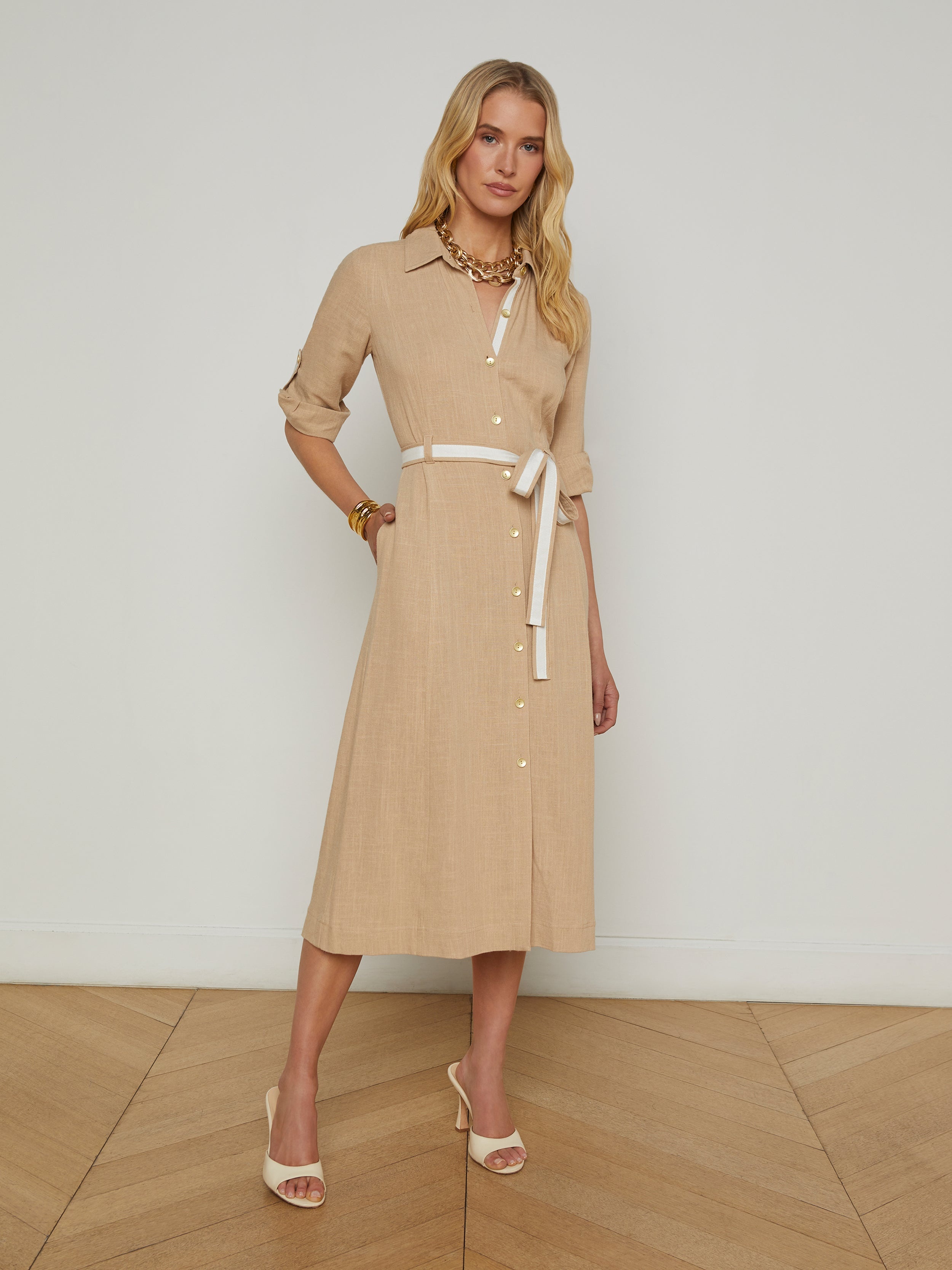 Malika Linen-Blend Shirt Dress - 2