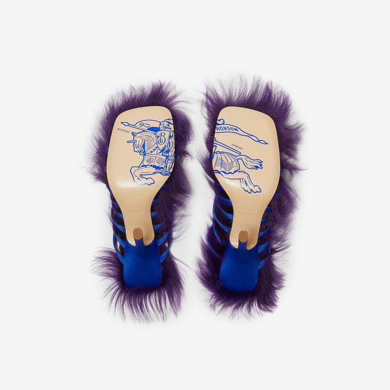 Satin Step Fuzz Sandals 6