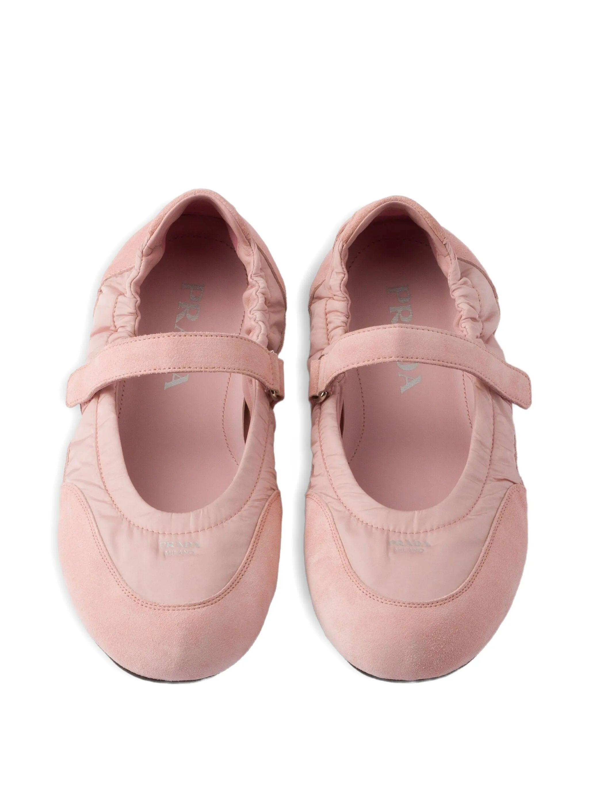 Prada Collapse Strap-detail Ballet Flats - 2