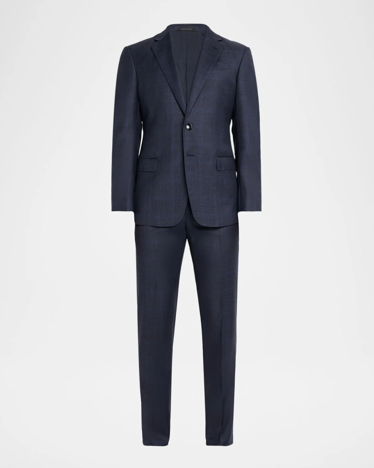 Men's Subtle Windowpane Two-Piece Suit - 1