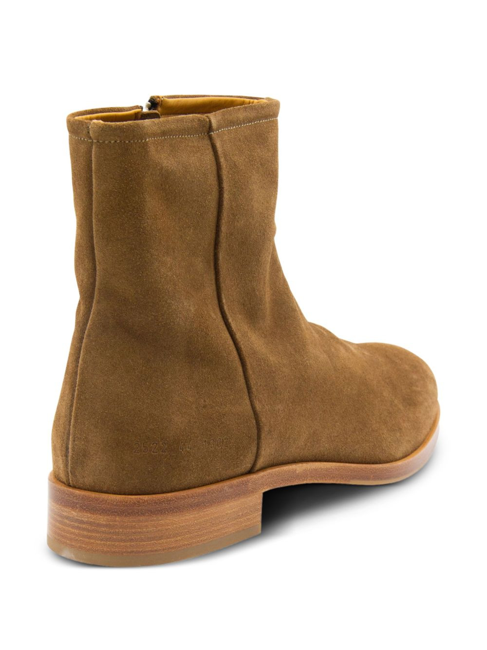 zip-detail suede boots - 5