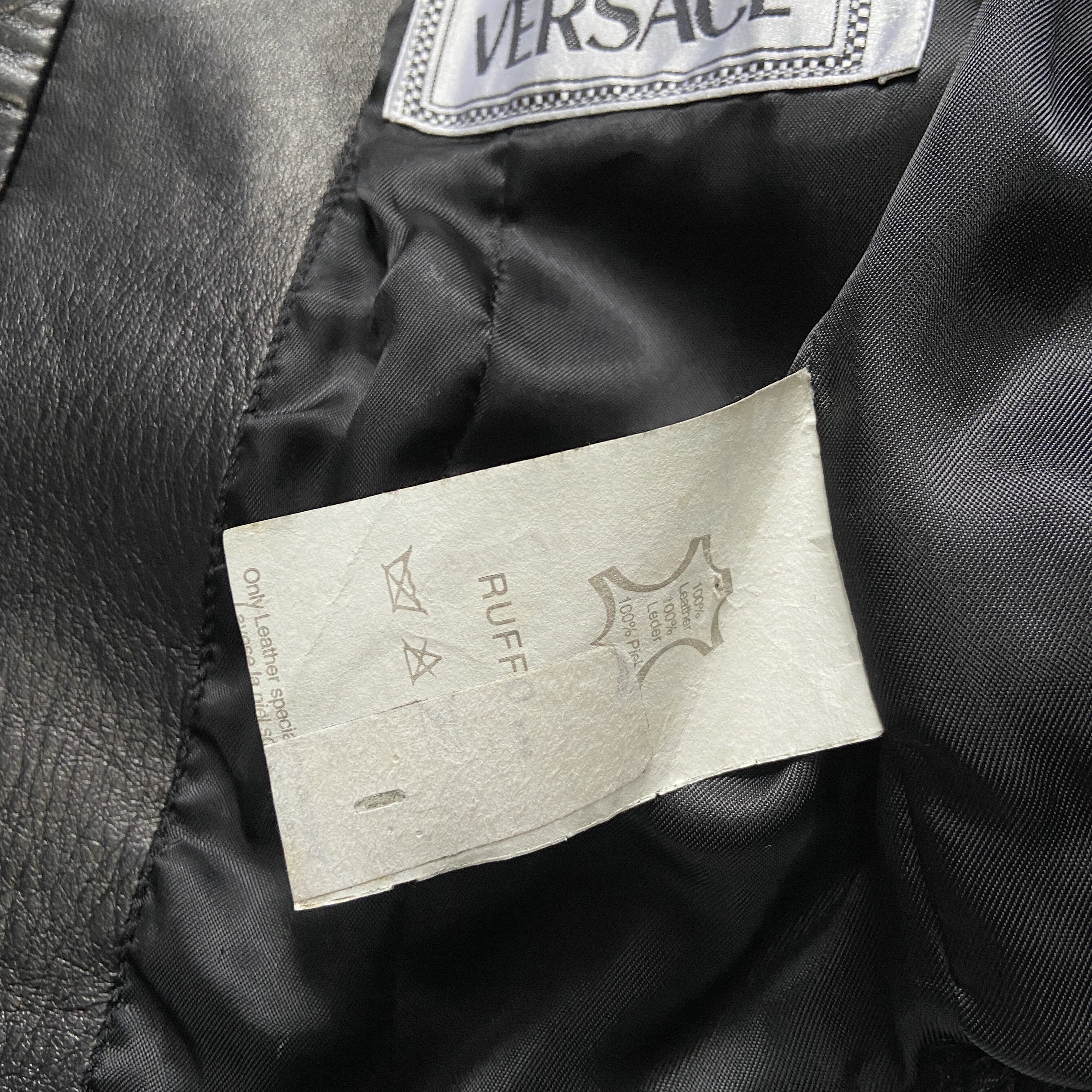 Gianni Versace Fall 1992 Midnight Cowgirl Lambskin Leather Vest with Mongolian Hair Collar and Gold  - 18