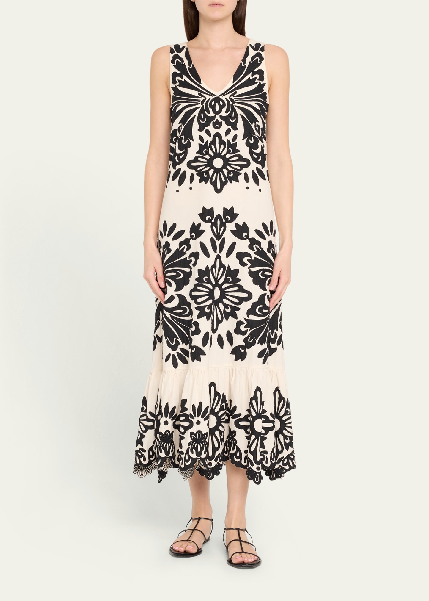 Liliana Sleeveless Appliqué Dress - 2