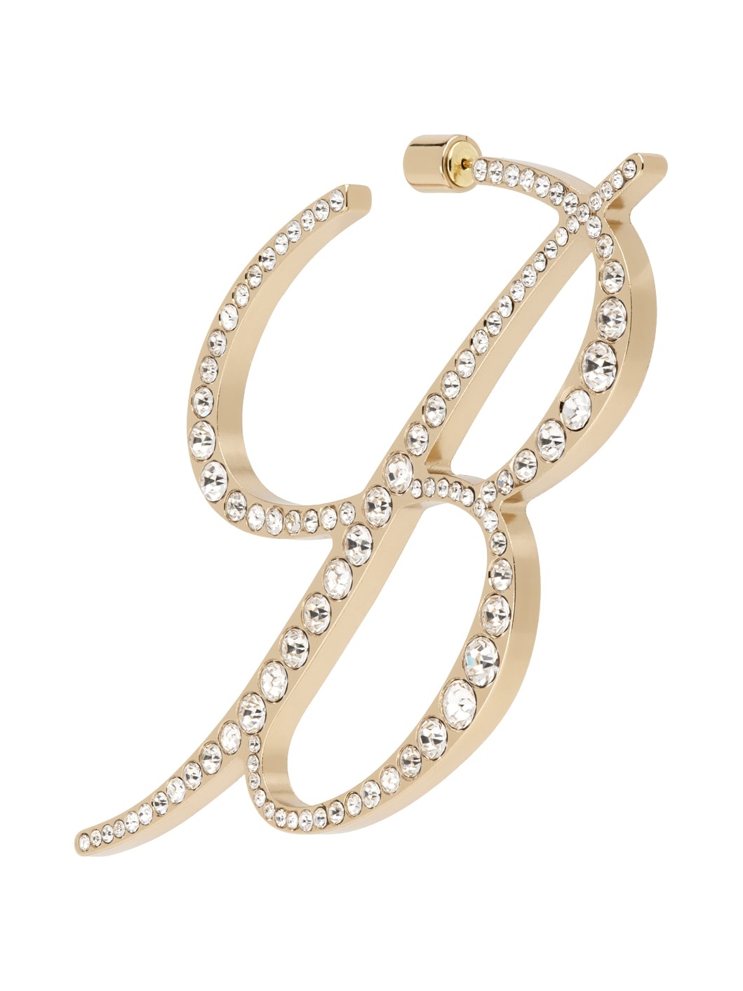 Gold B Monogram Single Earring - 2