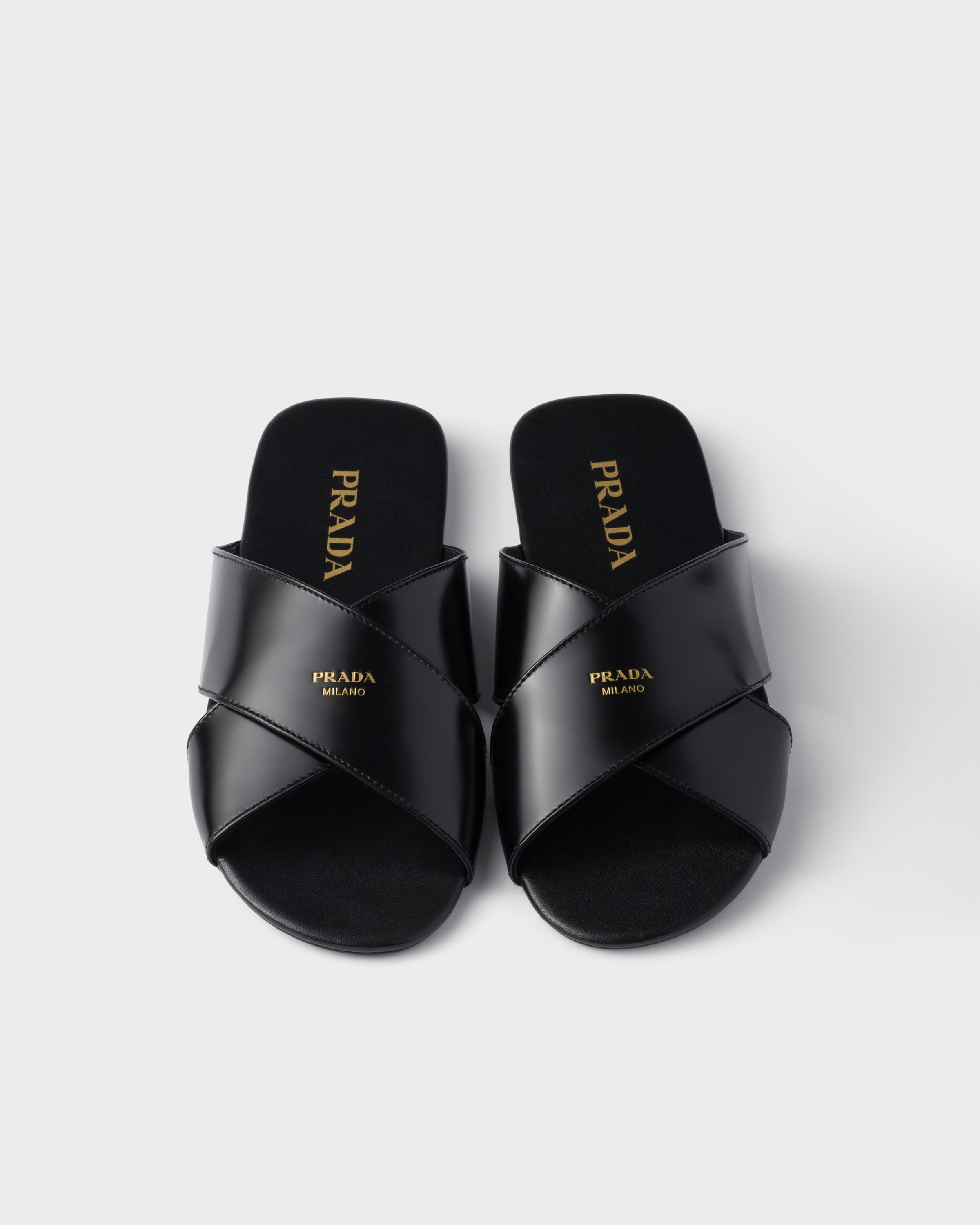Brushed leather slides - 3