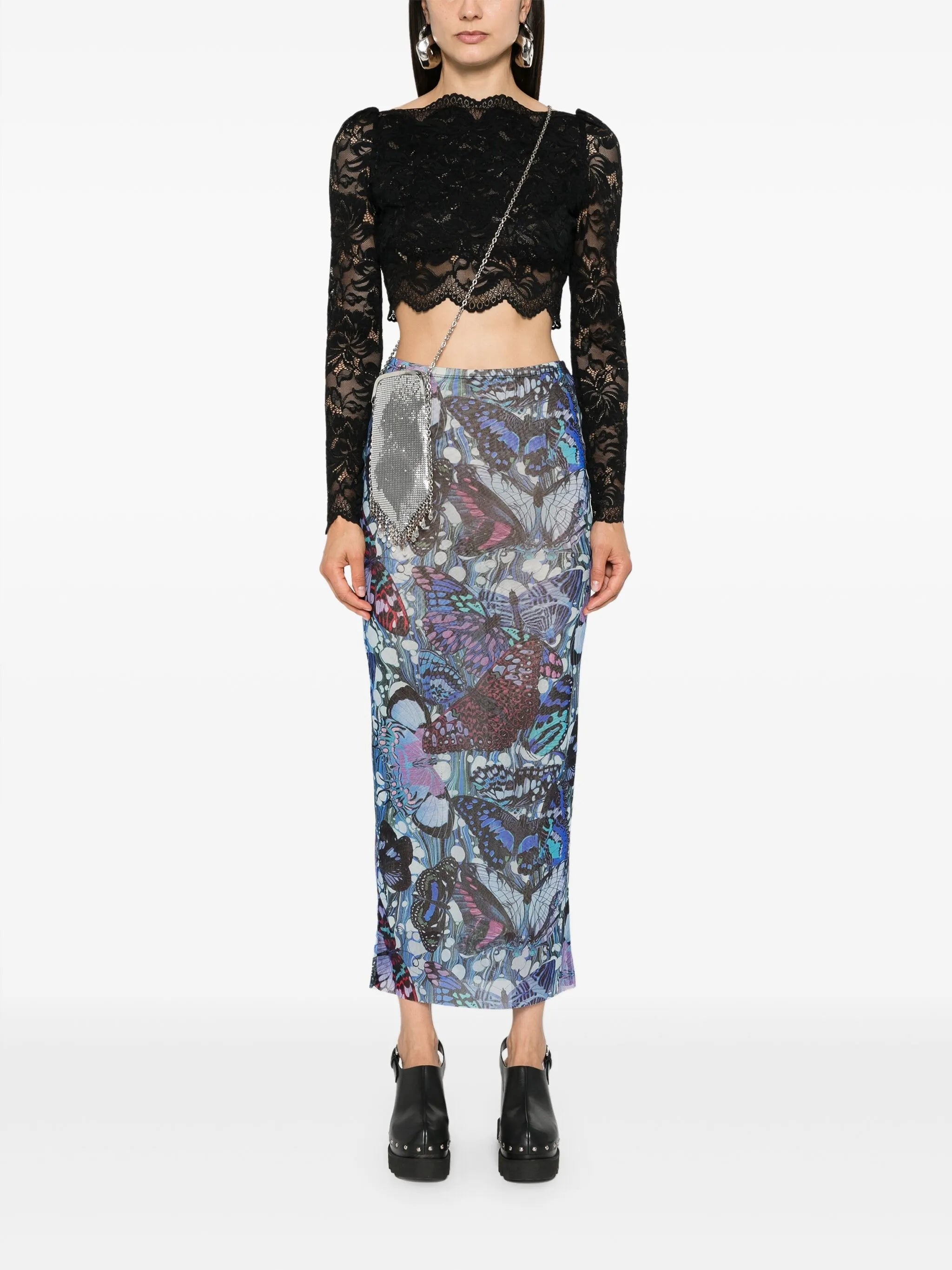 Rabanne Floral-lace Cropped Top - 5