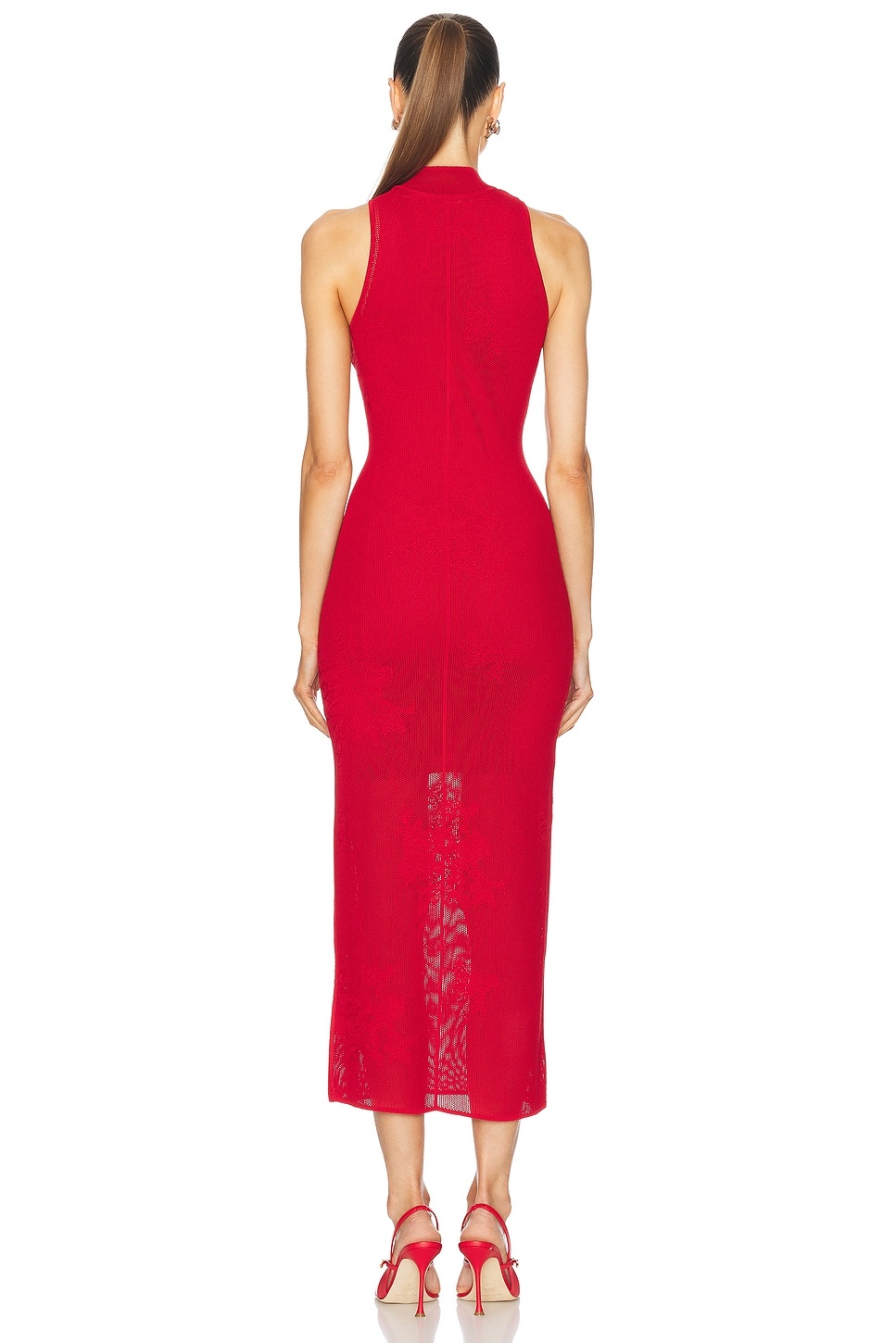 Lace Pointelle Knit Racer Dress - 3