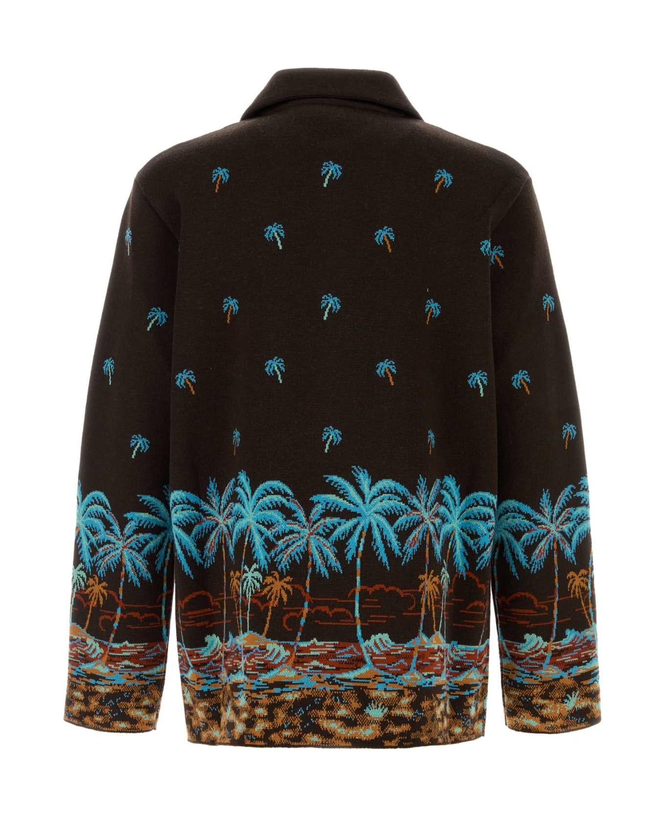 Embroidered Wool Cardigan - 2