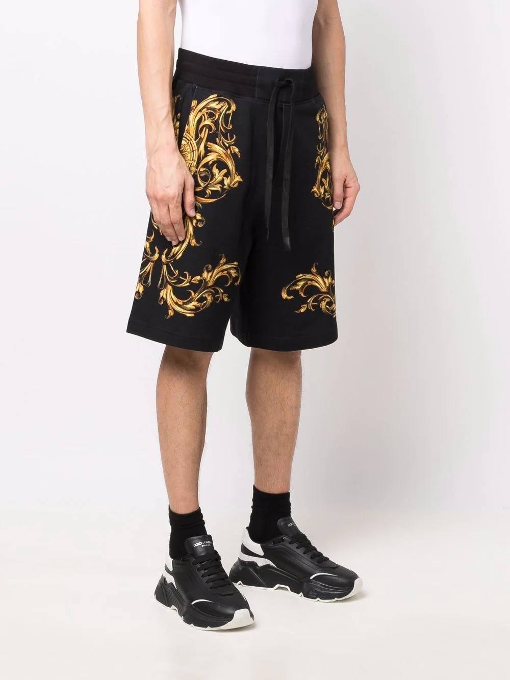 baroque pattern-print shorts - 3